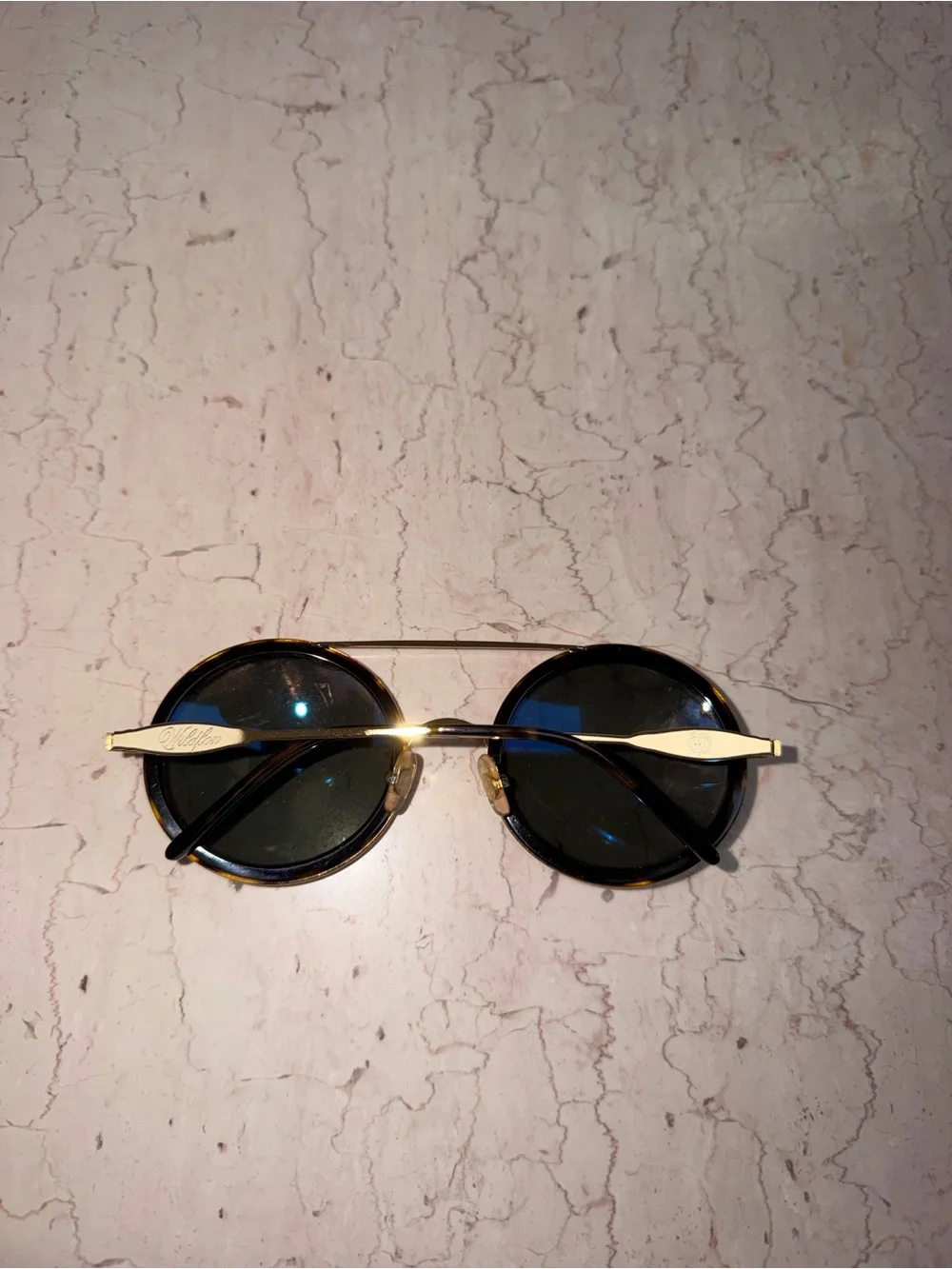 Wildfox Winona Gold and Tortoise Frame Round Sunglasses